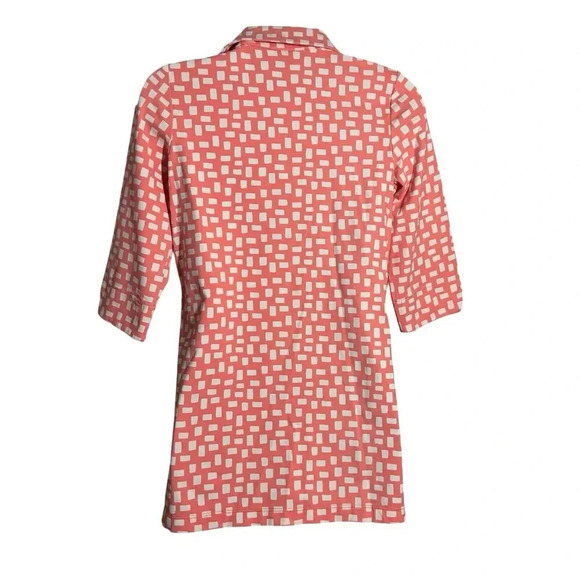 Katherine Way peach 3/4 sleeve polo top womens size XS - Picture 3 of 6
